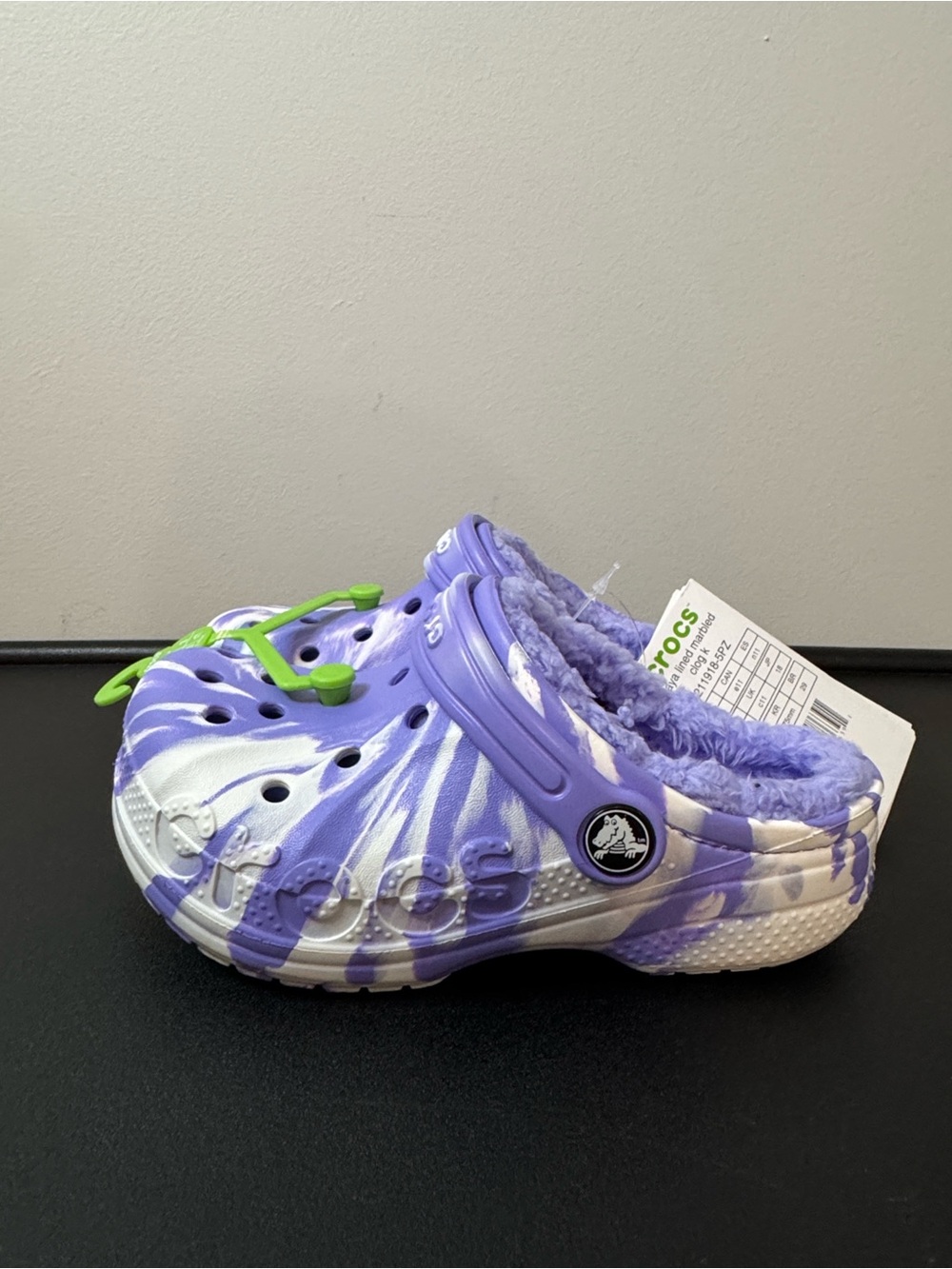 Crocs Kids Toddler Baya Lined Slip-On Clog in Digital Violet Size c11 New NWT
